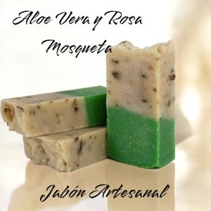 Jabón Artesano Aloe Vera y Rosa Mosqueta