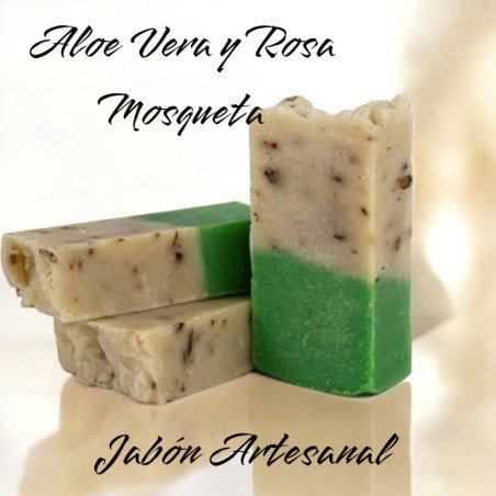 Jabón Artesano Aloe Vera y Rosa Mosqueta